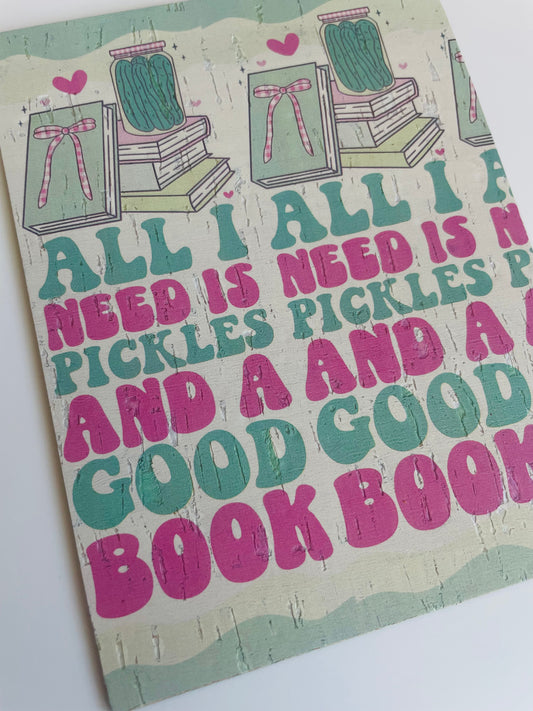 All I need is pickles and a good book