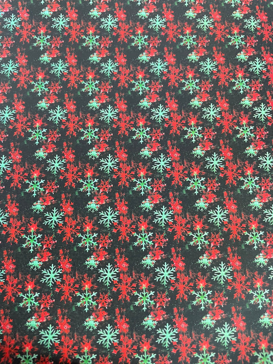 Red and Green Snowflakes