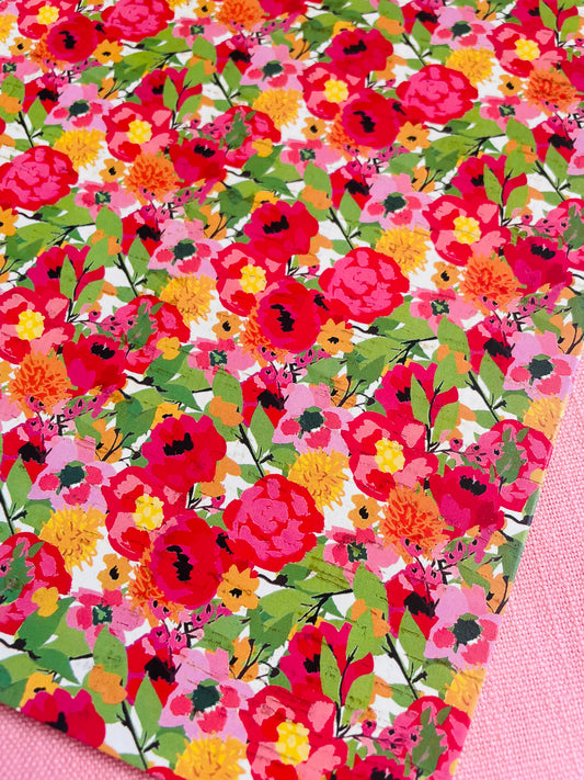 Pink & Green Big Blooms COL