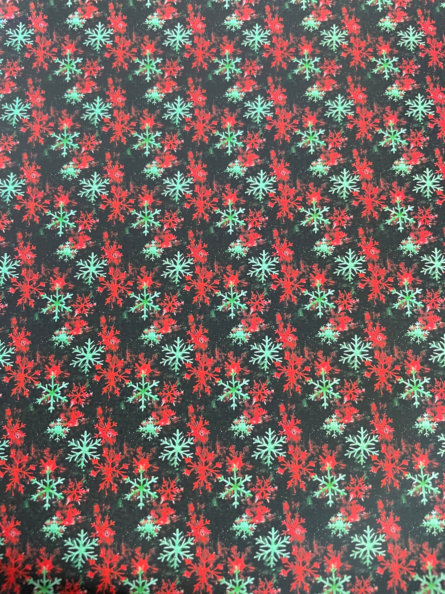 Red and Green Snowflakes