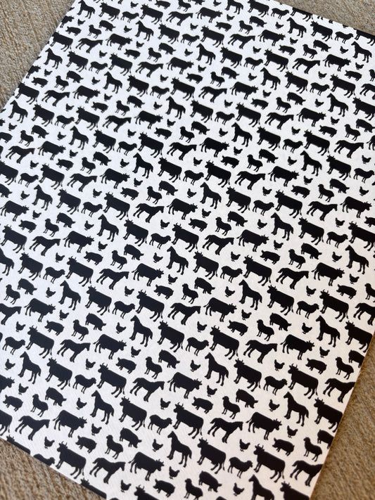 Black and White Farm Animals