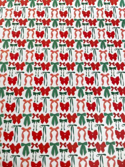 Red and Green Christmas Bows